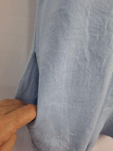 Jigsaw Ice Blue Linen Shift Midi Dress Size L by SwapUp-Online Second Hand Store-Online Thrift Store