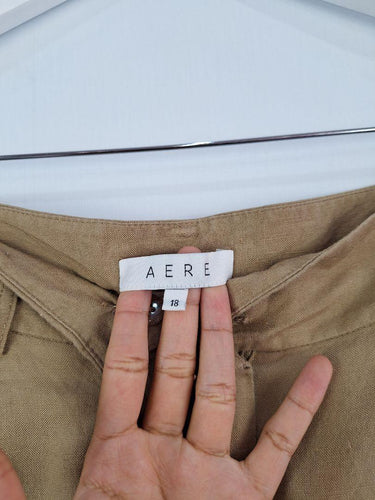 Aere Latte Linen Blend Casual Shorts Size 18 by SwapUp-Online Second Hand Store-Online Thrift Store
