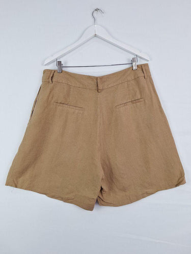 Aere Latte Linen Blend Casual Shorts Size 18 by SwapUp-Online Second Hand Store-Online Thrift Store