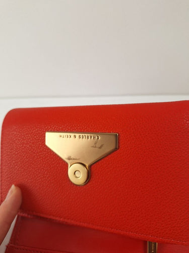 Second-Hand - Charles & Keith Tangerine Tri-fold Wallet - SwapUp