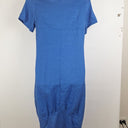 Second-Hand - Cali&Co Royal Blue Linen Panelled Dress Size M - SwapUp