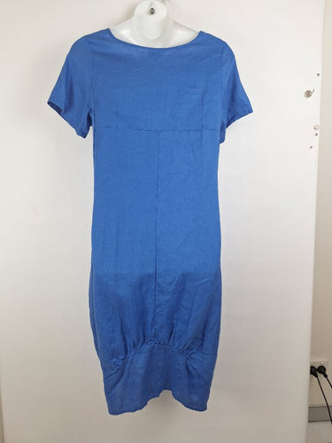Second-Hand - Cali&Co Royal Blue Linen Panelled Dress Size M - SwapUp