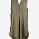 Second-Hand - Decjuba Stonewash Olive Long Top Size 14 - SwapUp
