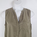 Second-Hand - Decjuba Stonewash Olive Long Top Size 14 - SwapUp