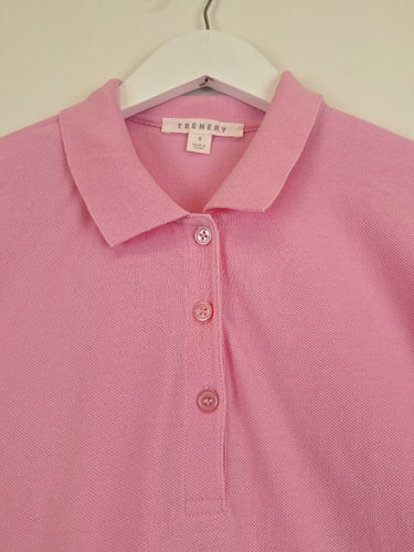Second-Hand - Trenery Sherbet Pink Classic Fit Polo Top Size S - SwapUp