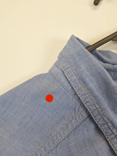 Second-Hand - Brown Sugar Chambray Mini Button Shirt Size 12 - SwapUp