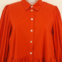 Second-Hand - Witchery Blood Orange Tiered Shirt Dress Size 10 - SwapUp