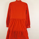 Second-Hand - Witchery Blood Orange Tiered Shirt Dress Size 10 - SwapUp