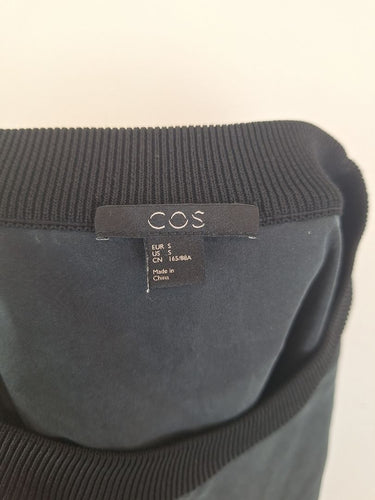 Second-Hand - COS Contrast Panel Knit Mini Dress Size S - SwapUp