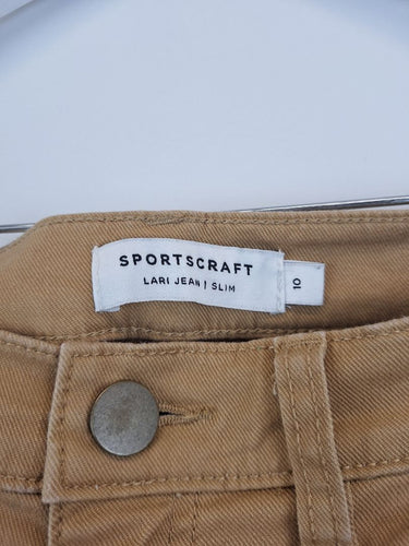 Second-Hand - Sportscraft Camel Slim Lara Jeans Size 10 - SwapUp