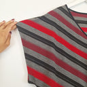 Second-Hand - Taking Shape Asymmetric Stripe Blouse Size L - SwapUp