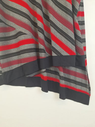 Second-Hand - Taking Shape Asymmetric Stripe Blouse Size L - SwapUp