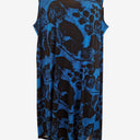 Second-Hand - Taking Shape Abstract Azure Midi Dress Size M - SwapUp