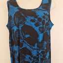Second-Hand - Taking Shape Abstract Azure Midi Dress Size M - SwapUp
