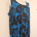 Second-Hand - Taking Shape Abstract Azure Midi Dress Size M - SwapUp