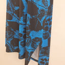 Second-Hand - Taking Shape Abstract Azure Midi Dress Size M - SwapUp