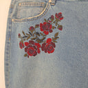 Second-Hand - Mink Floral Embroidery Light Wash Jeans Size 24 - SwapUp