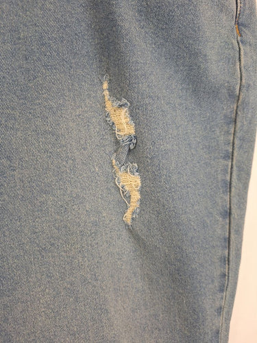 Second-Hand - Mink Floral Embroidery Light Wash Jeans Size 24 - SwapUp