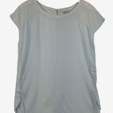 Second-Hand - Country Road Ice Blue Capped Sleeve Everyday Essential Top Size S - SwapUp