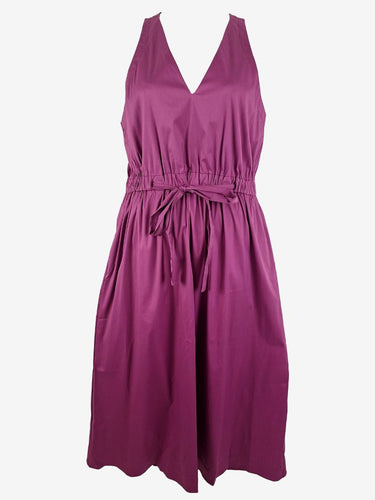 Veronika Maine Timeless Grape Racer Back Midi Dress Size 12