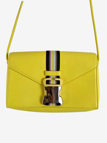 Christopher Kane Bright Yellow Crossbody Buckle Bag