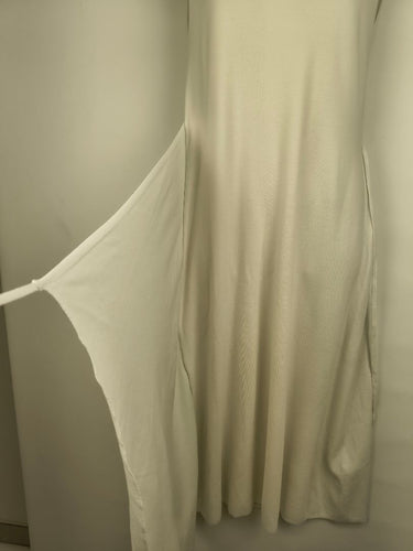 Second-Hand - Banana Republic Cream Knit Side Tie Maxi Dress Size M - SwapUp