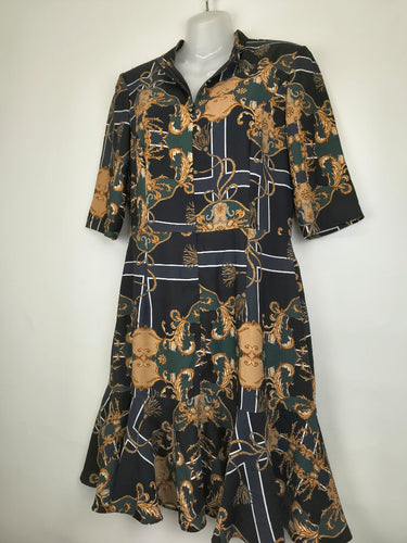 Second-Hand - Cue Royal Front Zip Mini Dress Size 10 - SwapUp