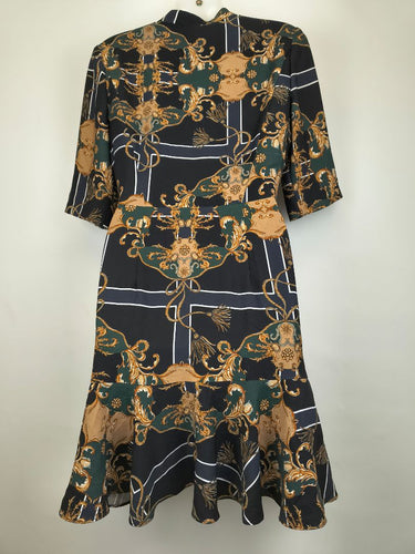 Second-Hand - Cue Royal Front Zip Mini Dress Size 10 - SwapUp