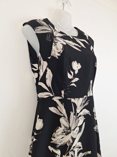 Second-Hand - Veronika Maine Split Shoulder Floral Midi Dress Size 8 - SwapUp
