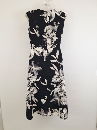 Second-Hand - Veronika Maine Split Shoulder Floral Midi Dress Size 8 - SwapUp