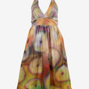 Second-Hand - Leona Edmiston Autumn Hues Halter Neck Midi Dress Size M - SwapUp