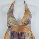 Second-Hand - Leona Edmiston Autumn Hues Halter Neck Midi Dress Size M - SwapUp