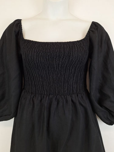 Second-Hand - Witchery Out To Lunch Shirred Midi Dress Size 12 - SwapUp