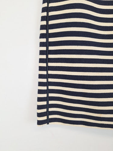 Second-Hand - Banana Republic Structured Navy Striped Mini Skirt Size 12 - SwapUp