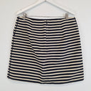 Second-Hand - Banana Republic Structured Navy Striped Mini Skirt Size 12 - SwapUp