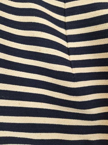 Second-Hand - Banana Republic Structured Navy Striped Mini Skirt Size 12 - SwapUp
