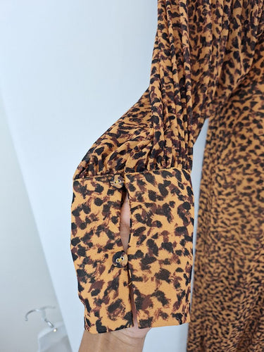 Second-Hand - C/MEO Collective V Neck Mustard Midi Dress Size M - SwapUp