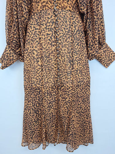 Second-Hand - C/MEO Collective V Neck Mustard Midi Dress Size M - SwapUp
