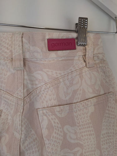 Second-Hand - Gorman Python Wide Leg Pale Dusty Denim Pants Size 6 - SwapUp
