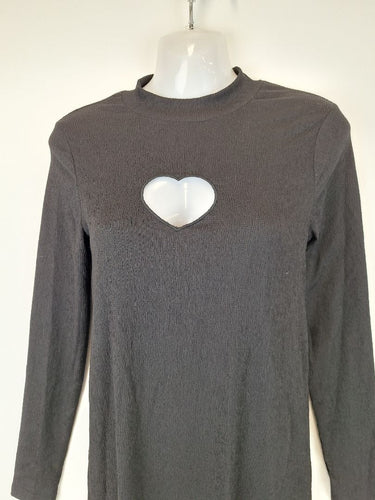 Second-Hand - Monki Body Con Heart Cut Out Midi Dress Size XS - SwapUp