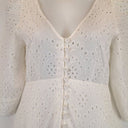 Second-Hand - Kachel Button Up Broderie Picnic Midi Dress Size 12 - SwapUp