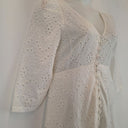 Second-Hand - Kachel Button Up Broderie Picnic Midi Dress Size 12 - SwapUp