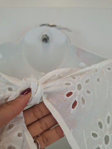 Second-Hand - Kachel Button Up Broderie Picnic Midi Dress Size 12 - SwapUp