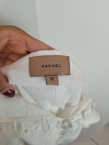 Second-Hand - Kachel Button Up Broderie Picnic Midi Dress Size 12 - SwapUp
