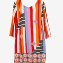 Second-Hand - Foil Vibrant Abstract Print Shift Mini Dress Size 10 - SwapUp