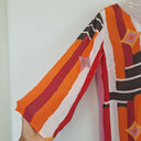 Second-Hand - Foil Vibrant Abstract Print Shift Mini Dress Size 10 - SwapUp