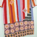 Second-Hand - Foil Vibrant Abstract Print Shift Mini Dress Size 10 - SwapUp