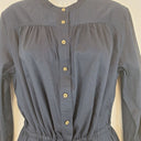 Second-Hand - Witchery Navy Long Sleeve Mini Dress Size 8 - SwapUp