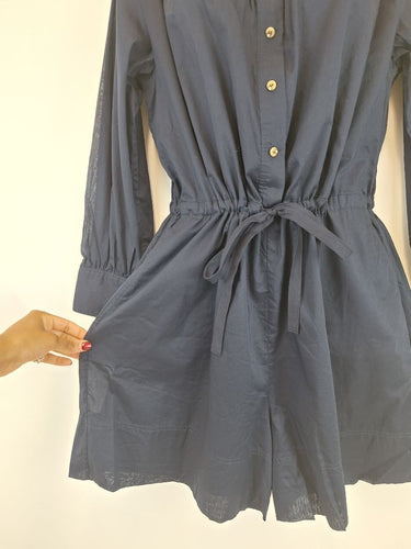 Second-Hand - Witchery Navy Long Sleeve Mini Dress Size 8 - SwapUp