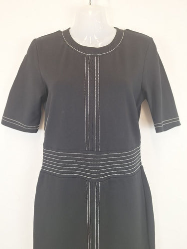Second-Hand - Country Road Modern Contrast Stitch Midi Dress Size S - SwapUp